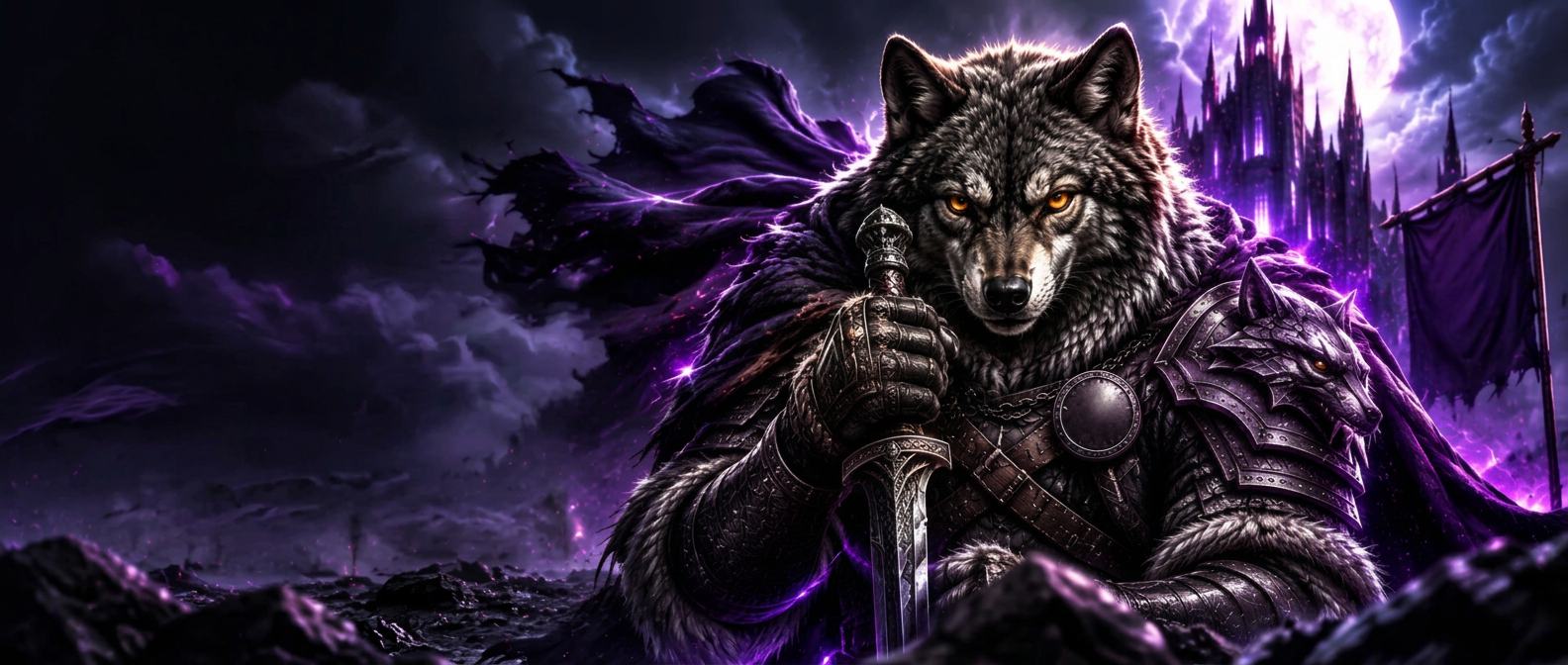 Banner Spectra Warrior com o mascote lobo da CoreTech